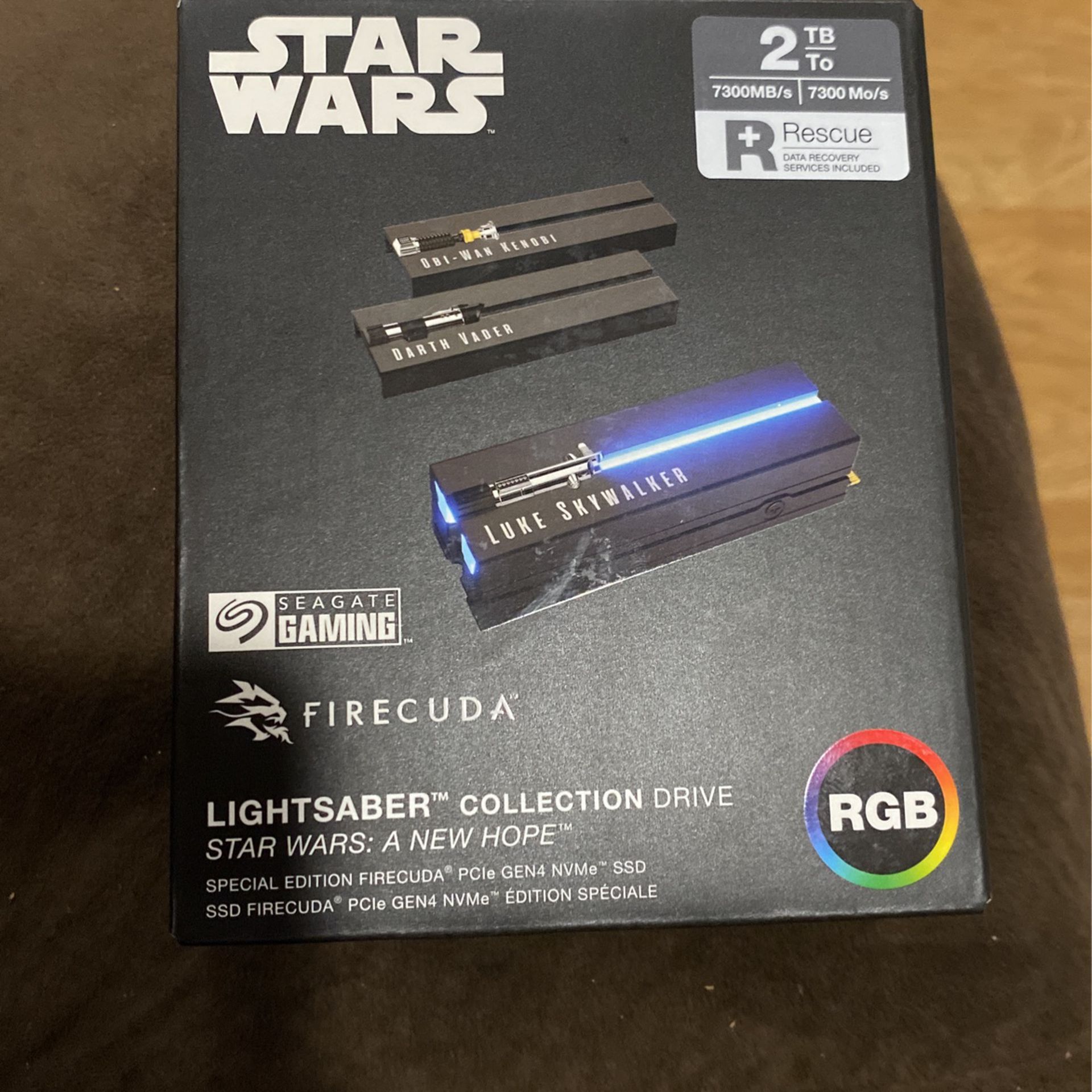 Seagate - Lightsaber FireCuda 2TB Internal SSD PCIe Gen 4 x4 NVMe with RGB LED Lightsabers (BEST PRICE)