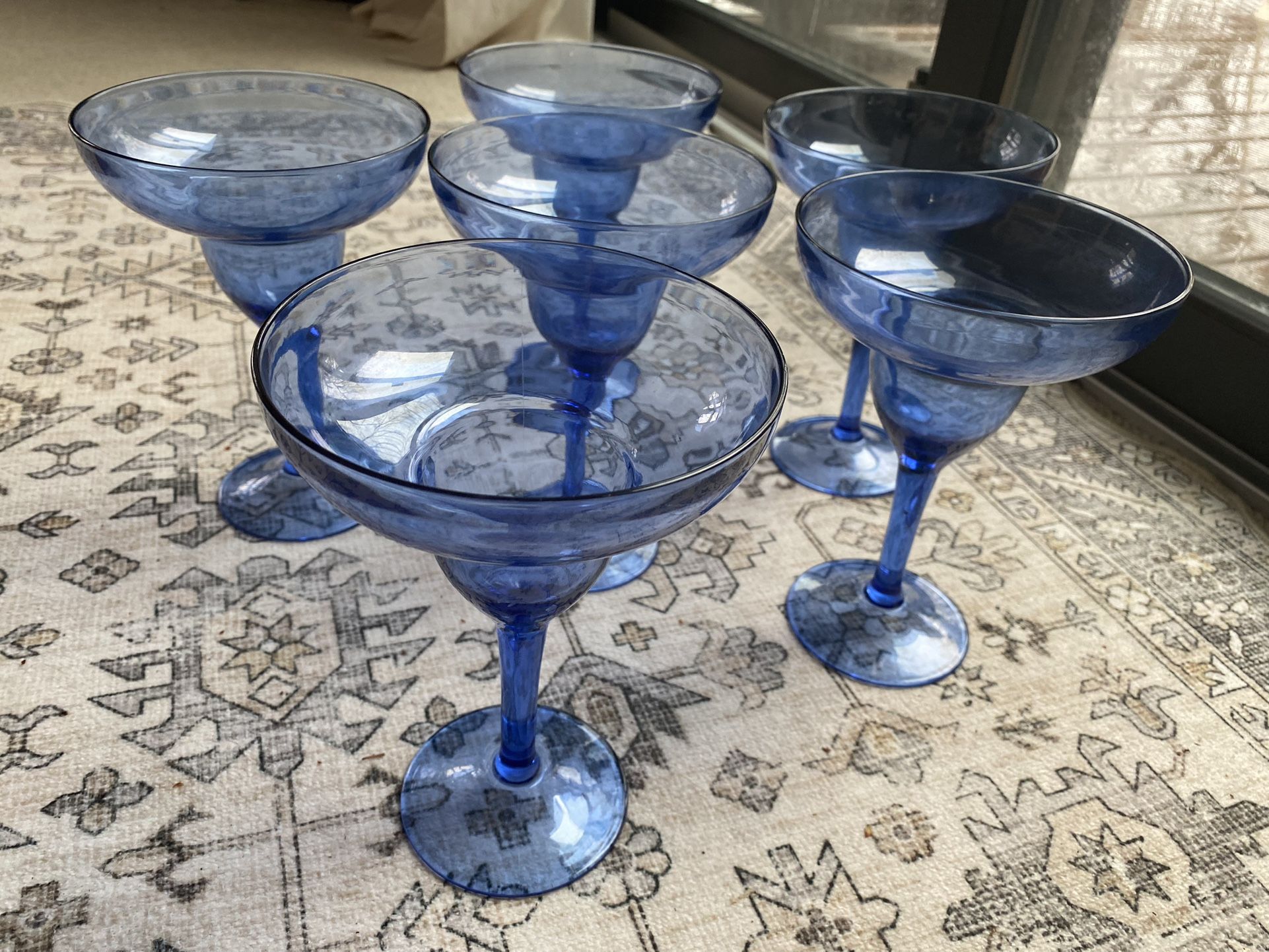 Pottery Barn Margarita Glasses Outdoor Plastic Six