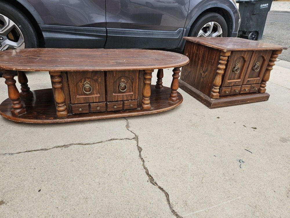 Matching Vintage Coffee Table set Of 3 The Longest Table is 55 Inches Long