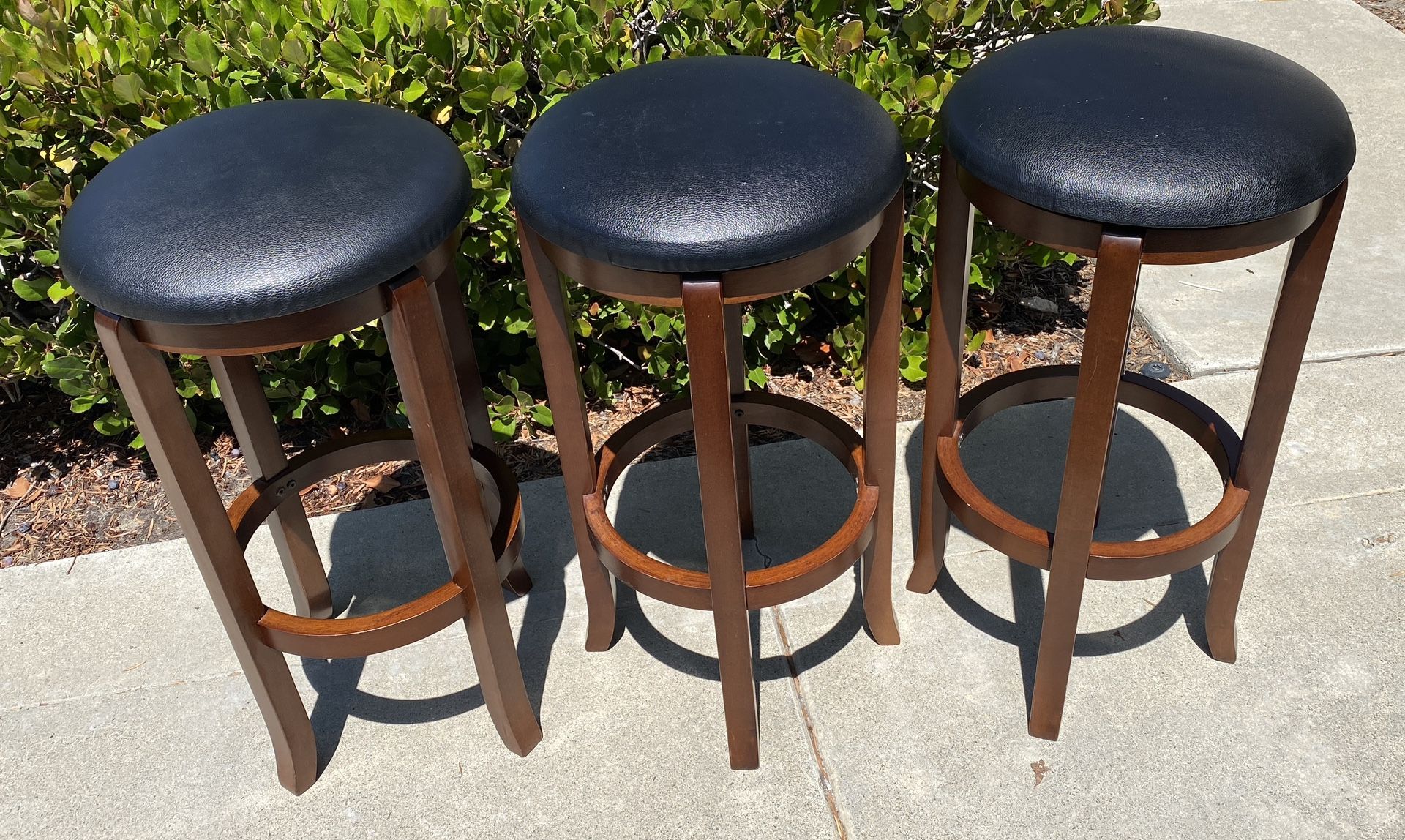 Bar Stools Swivel Chairs Set Of 3