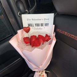 will you be my valentine roses 