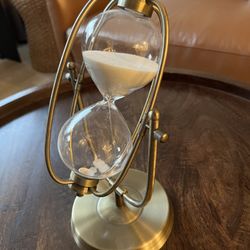 Hourglass sand timer Antique gold