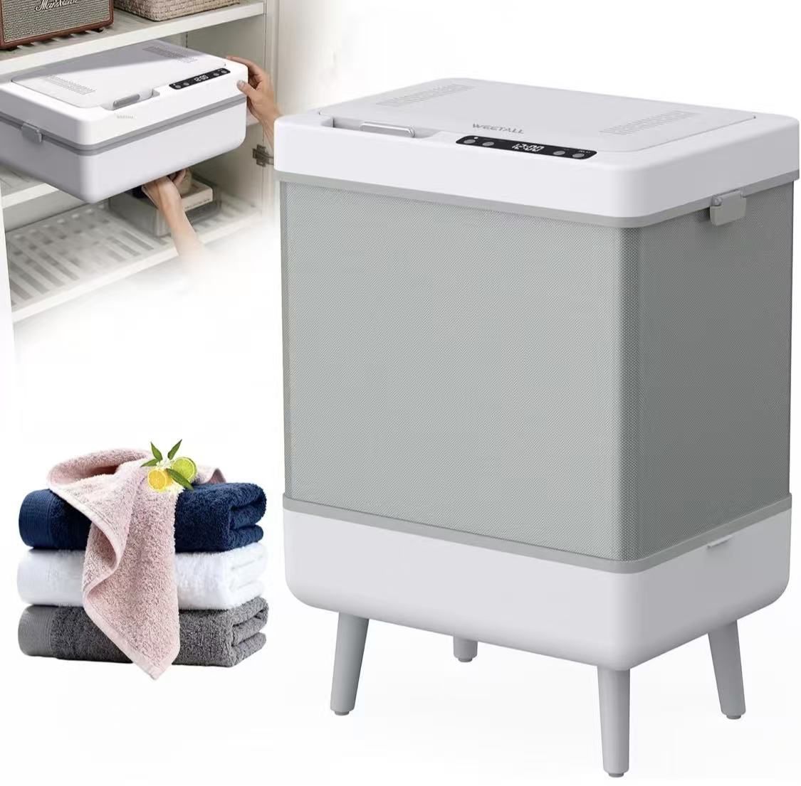 Hot Towel Warmer Bucket for Bathroom: 35L Large Quick Heat Hot Warming Tub - Blanket Dryer Heater Towel Warmers Bucket with Timer - Portable Housewarm