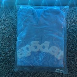Sky blue medium sp5der hoodie