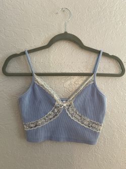 Blue Least crop top Y2K style size L but can fit Size M