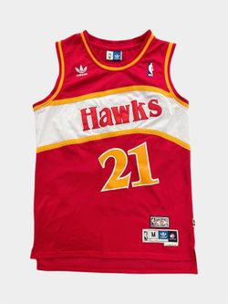 Atlanta Hawks Dominique Wilkins vintage 1986 adidas NBA red jersey Size Medium