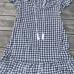 Crown&ivy black gingham tunic dress size small
