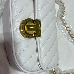 Brand New White Quilted Crossbody Bag