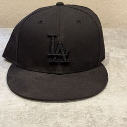 New Era 9Fifty Hat Los Angeles Dodgers Adjustable Snapback Cap All Black