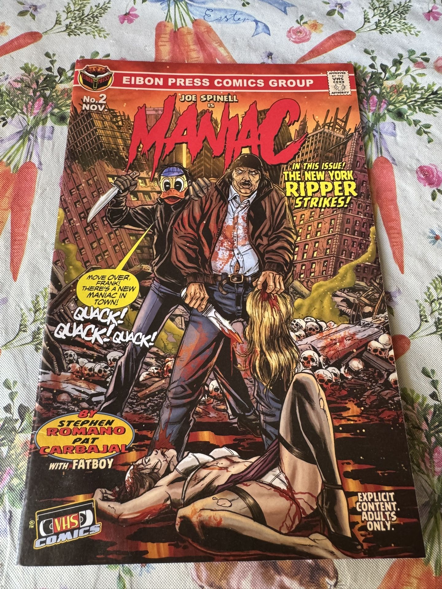 Delirium #16, Clive Barker’s Next Testament and Maniac comic#2, All with signatures!