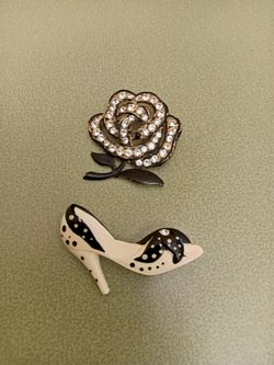 Two Pins For The Price Of One Rose And Shoe