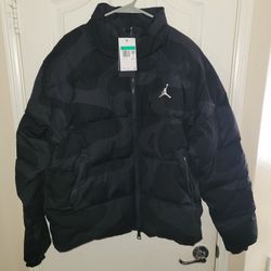 Nike Jordan Puffer Jacket Down Fill Black Camo FB6988-045 Size XL