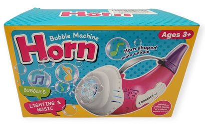 HORN Bubble Machine Lighting & Music (HOT PINK)  Rechargeable battery included