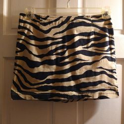 guess USA zebra striped mini skirt