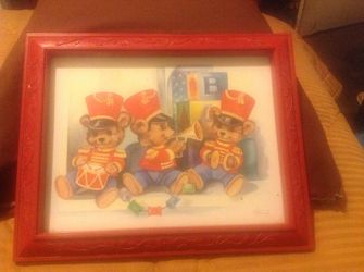 C. Hansen,bears in band framed picture