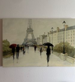 Eiffel Tower Scenery Art 3 Ft By 2 Ft