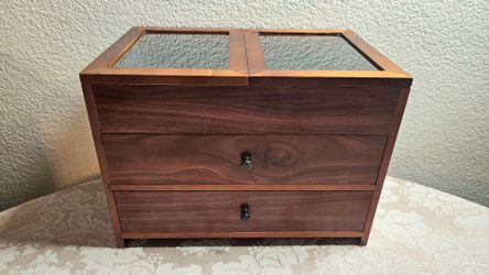 Vintage 3 Tier MCM Jewelry Chest Organizer 12.75"w