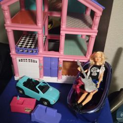 Barbie And Doll House With Accessories 