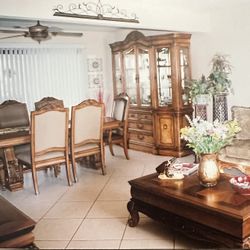 Table +8 Chairs And Cupboard  