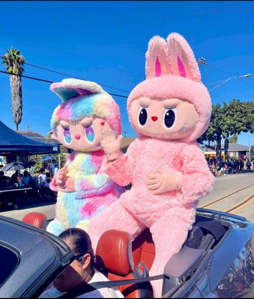 Giant pink labubu Costume Mascot For Sale Or R..N.T