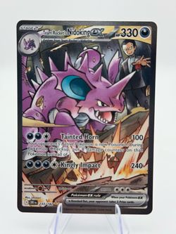 Team Rocket's Nidoking ex Pokémon Card 233/182