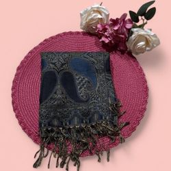 New | Navy Blue Pashmina Shawl
