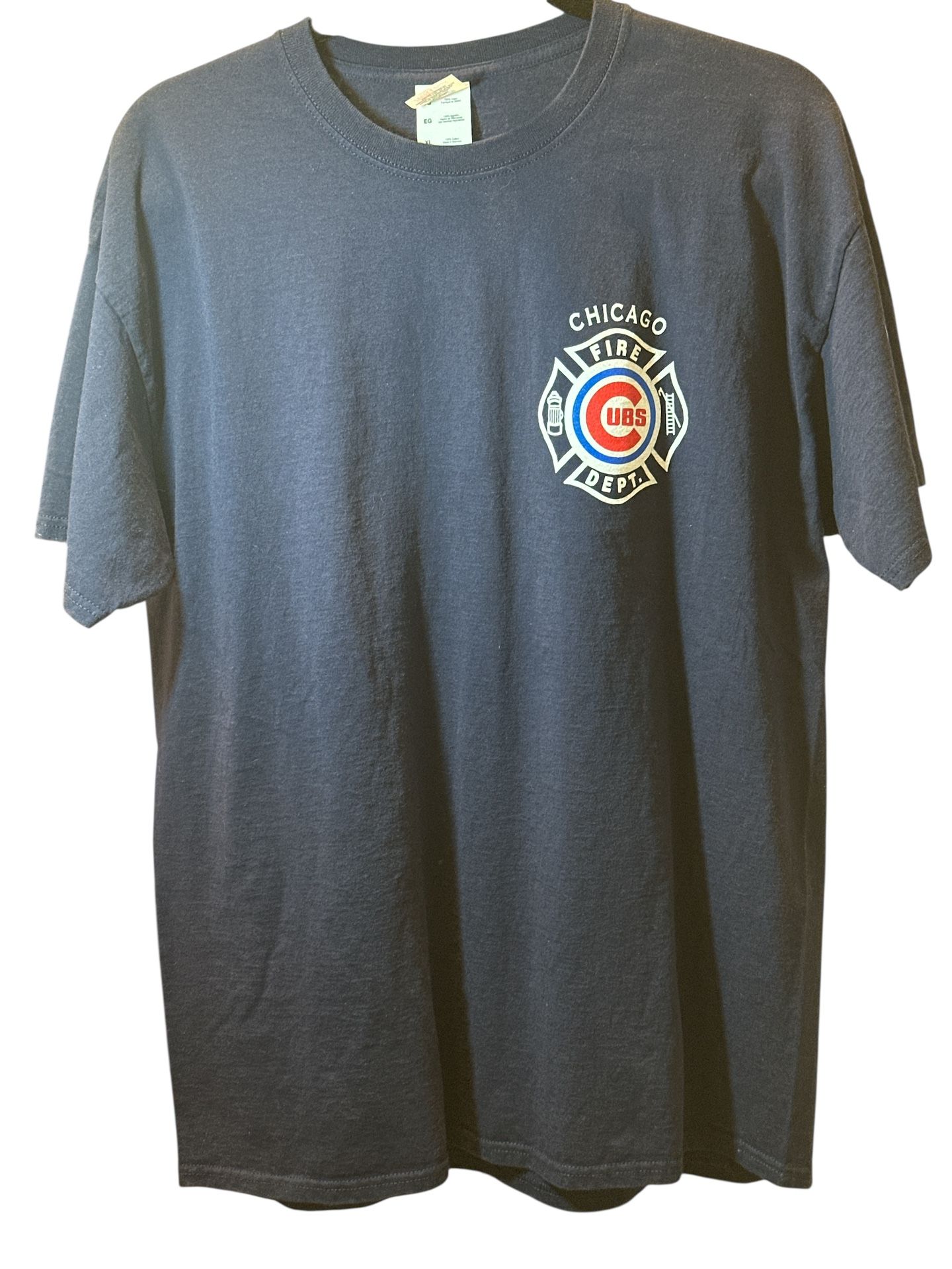 Chicago Fire Department Chicago Cubs Baseball T-Shirt, Size Xl