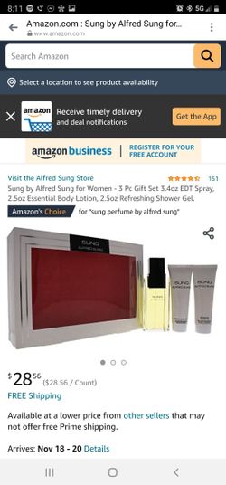 Sung by Alfred Sung for Women - 3 Pc Gift Set 3.4oz EDT Spray, 2.5oz Essential Body Lotion, 2.5oz Refreshing Shower Gel.