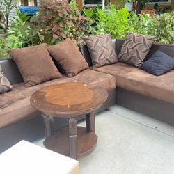 Nice Brown couch with pillows