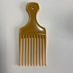 Vintage Yellow Plastic Hair Pick Lift Comb 80’s 7”