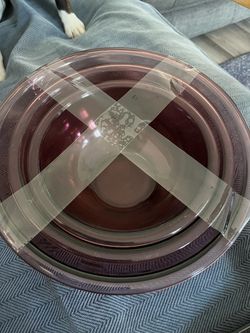 Pyrex bowls 3 cranberry