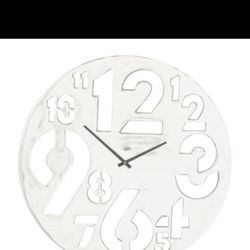 24” Handcrafted Wall Clock Aluminum 