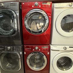 Red LG Washer and Dryer Set