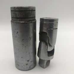 2 Snap On, 8-L 1/2”drive Swivel Socket And 15/16” 12points Deep Socket 