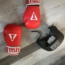 Boxing Gloves And Head Gear