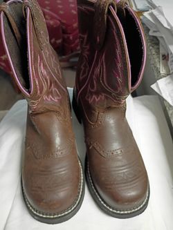 Women's Brown Leather Western Cowboy Boots