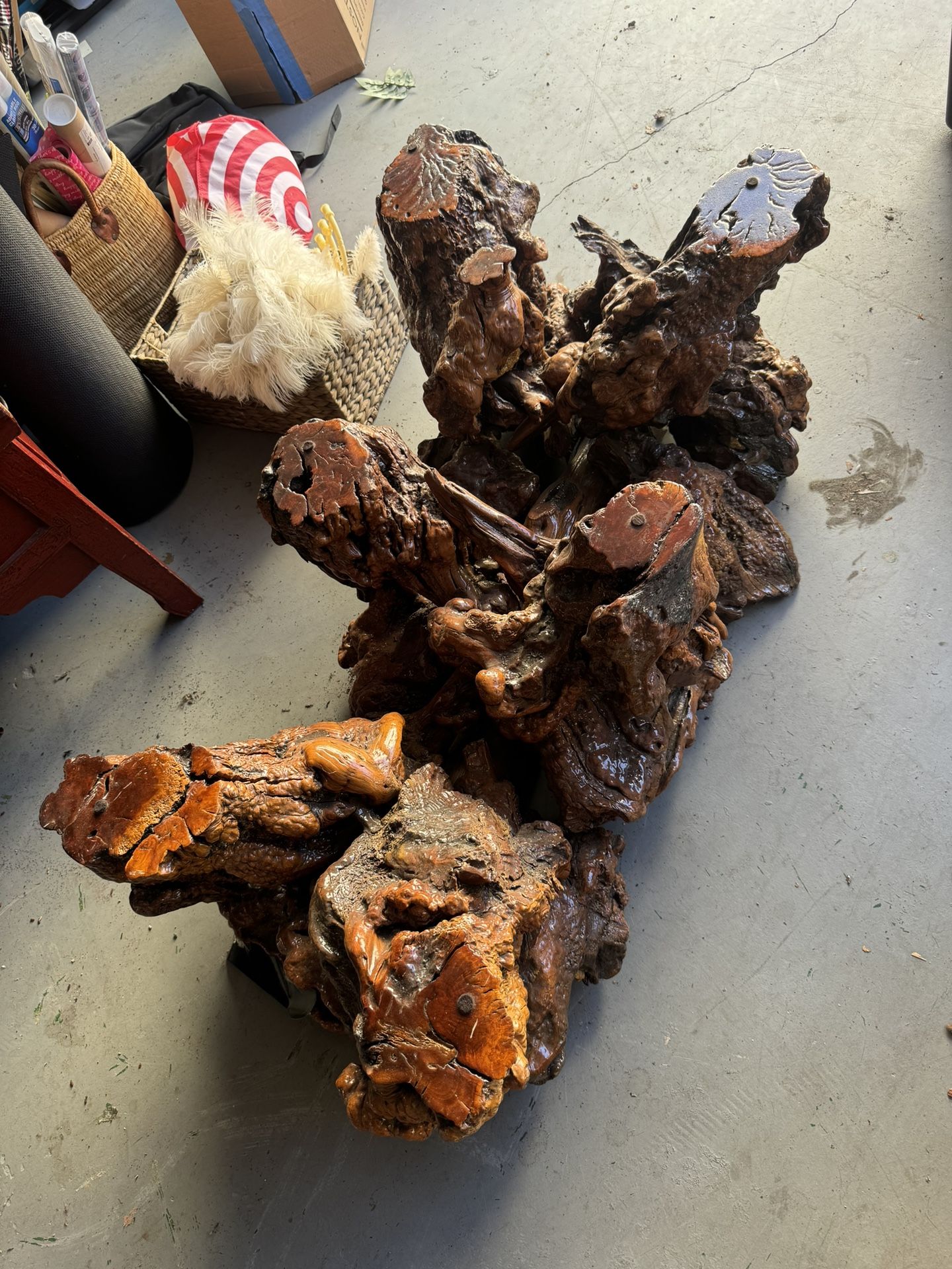 Vintage Authentic Read Redwood Root Coffee Table