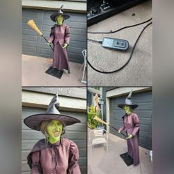 Wizard of Oz licensed Gemmy 62376 Animated talking Wicked Witch of the West 6 foot Tall HARD TO FIND 