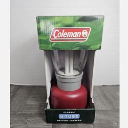 COLEMAN LANTERN CLASSIC U-TUBE BATTERY LANTERN RED - NEW IN BOX NEVER USED