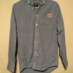Antigua NFL Chicago Bears Men's Size Small Polo Shirt Long Sleeve