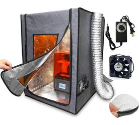 Multifunctional 3D Printer Enclosure w/Adjustable Ventilation Kit Eliminate Odors Tent Cover Compatible with Anycubic Photon Mono, Elegoo Saturn/Mars 