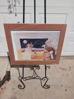Unframed matted signed native american low number limited edition print