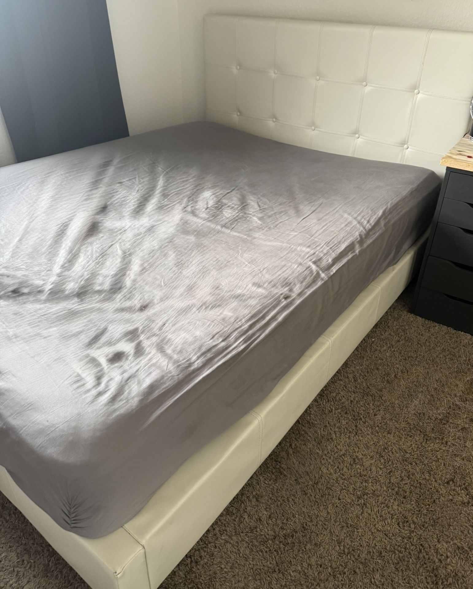 Queen Bed Frame and Mattress