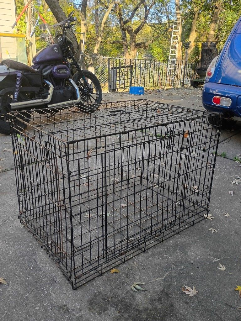 Two Dog Kennels &One Rabbit Cage