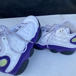 Purple And White Jordan 13 Size 3y