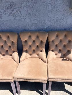 Set of  Tufted Upholstered Dining Chairs