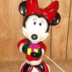 Vintage Santa's Best Minnie Mouse Christmas Blow Mold!