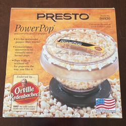 Presto Power Pop Popcorn Microwave Popper