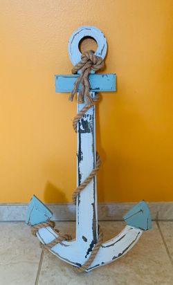 Wood Anchor Wall Decor  28 in. H.