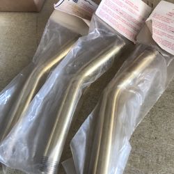 8” Polished brass shower arms